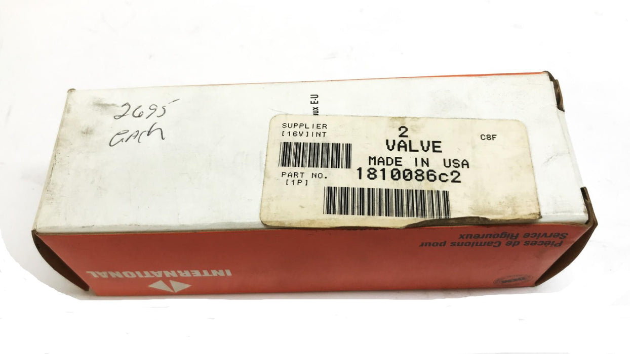 International Exhaust Valve 1810086C2 [Box of 2] NOS