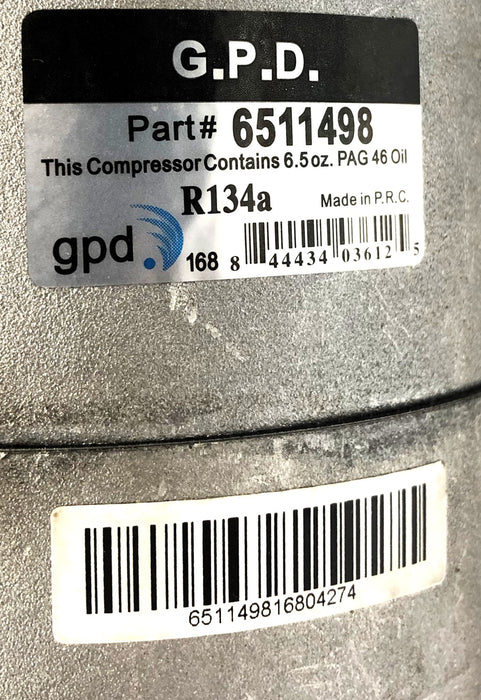 GPD / Global Parts Distributors A/C Compressor 6511498 (471-6011) NOS