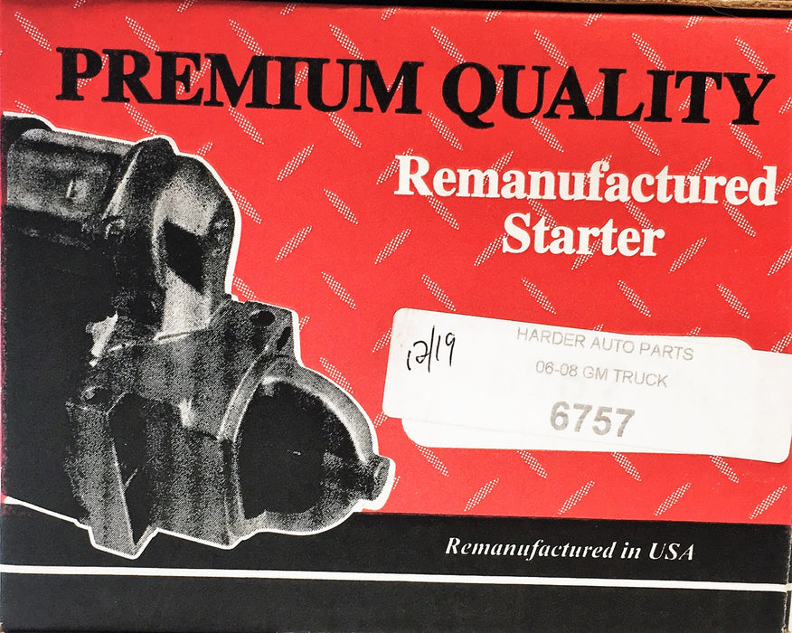 Premium Quality Starter 6757 REMANUFACTURED