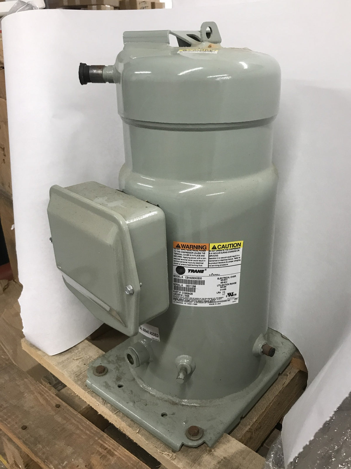 Trane Raup R22 Compresor Scroll Trane American Standard R22 CSHA0930A00 NOS ...