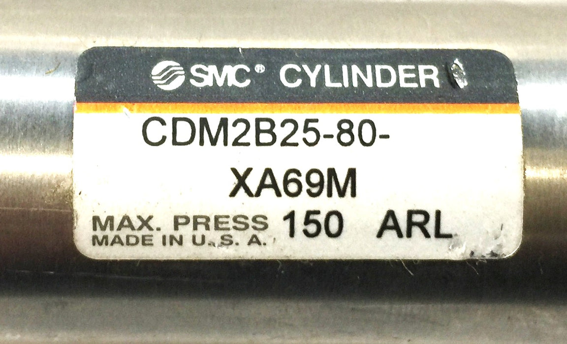 SMC Pneumatic Air Cylinder CDM2B25-80-XA69M NOS