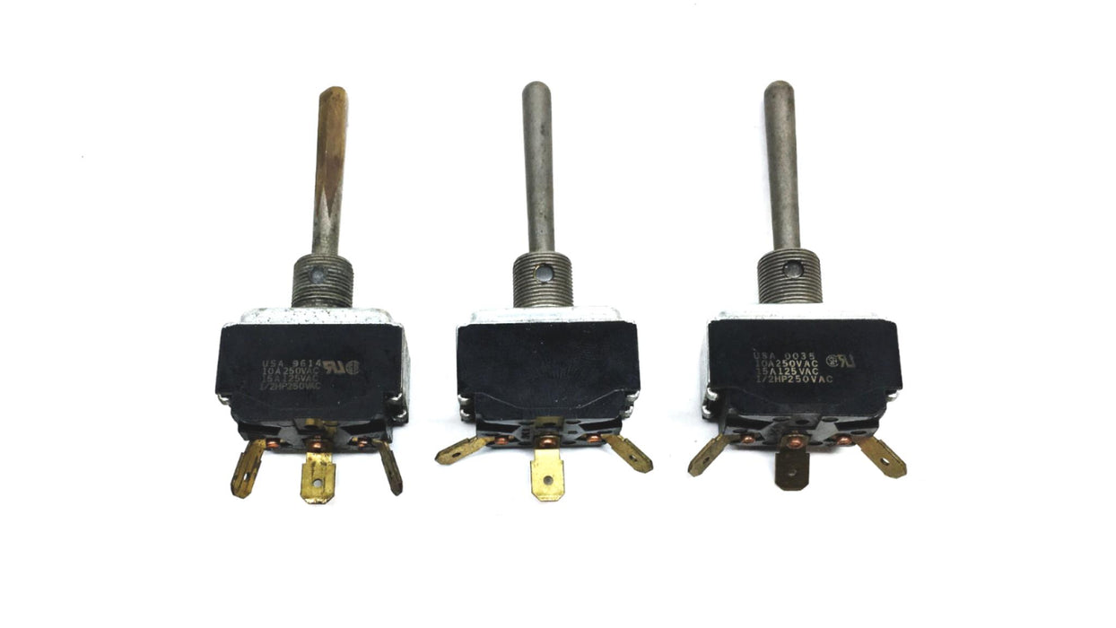 Unbranded 10A 250VAC 15A 125VAC 1/2HP 250VAC Toggle Switch [Lot of 3] USED