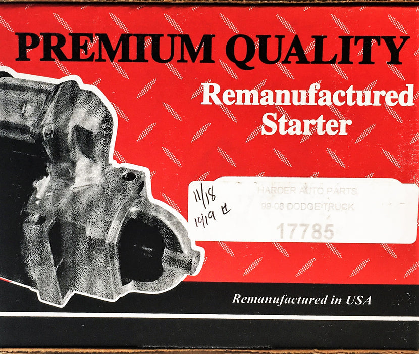 Premium Quality Starter 17785 REMANUFACTURED