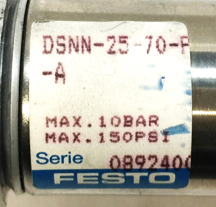 Festo Stainless Pneumatic Air Cylinder DSNN-25-70-P-A NOS