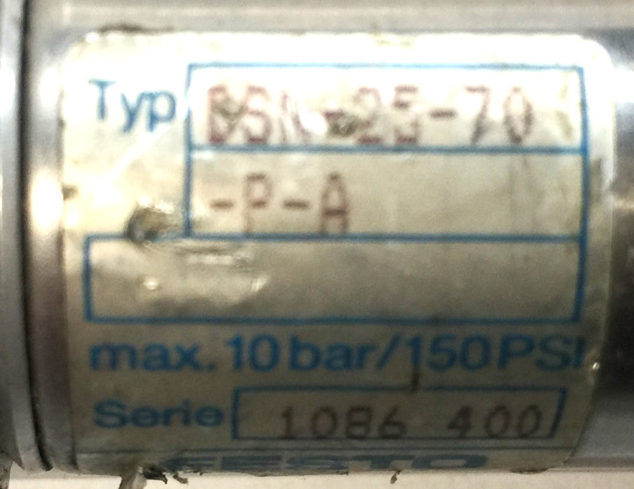 Festo Stainless Pneumatic Air Cylinder DSN-25-70-P-A NOS