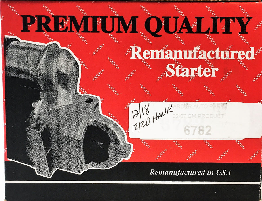 Premium Quality Starter 6782 REMANUFACTURED