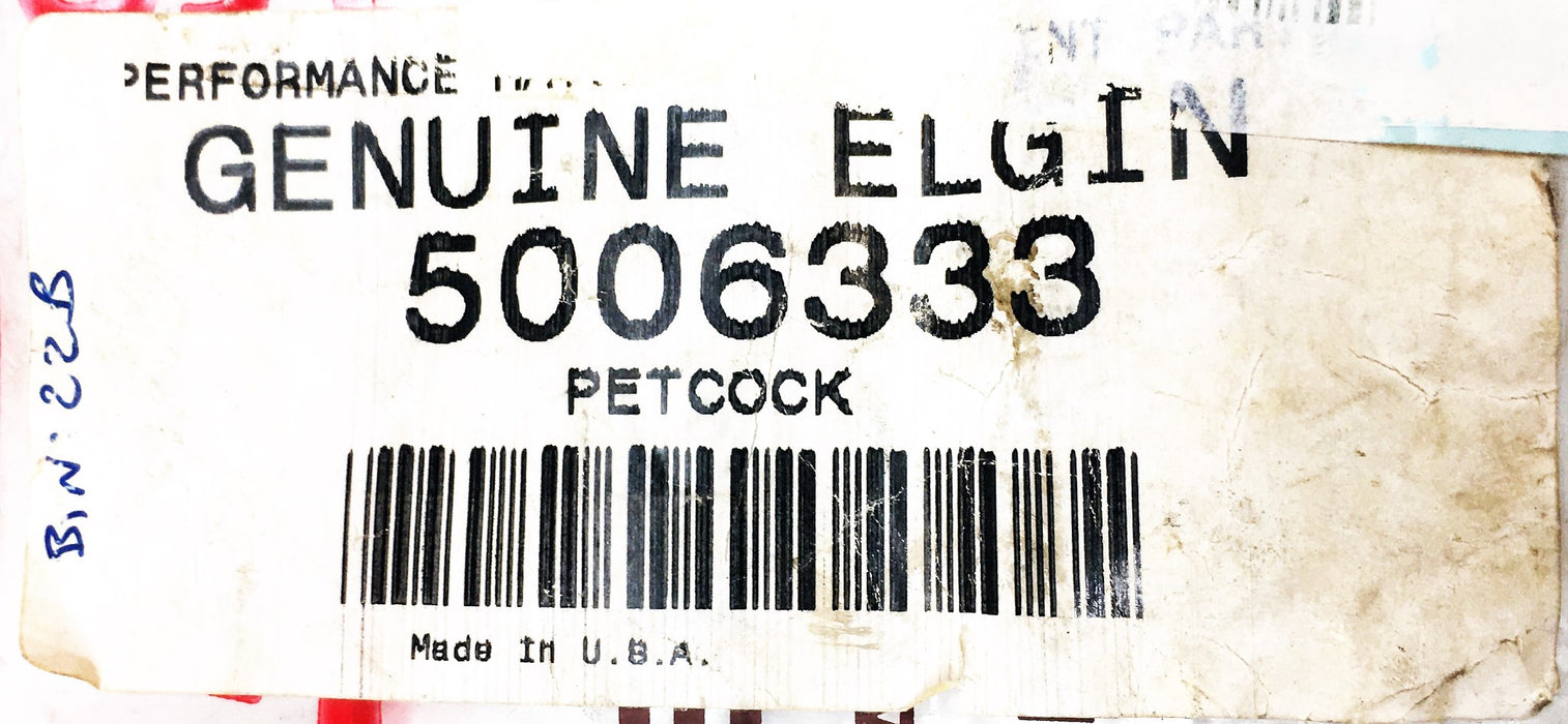 Elgin Petcock Valve 5006333 NOS
