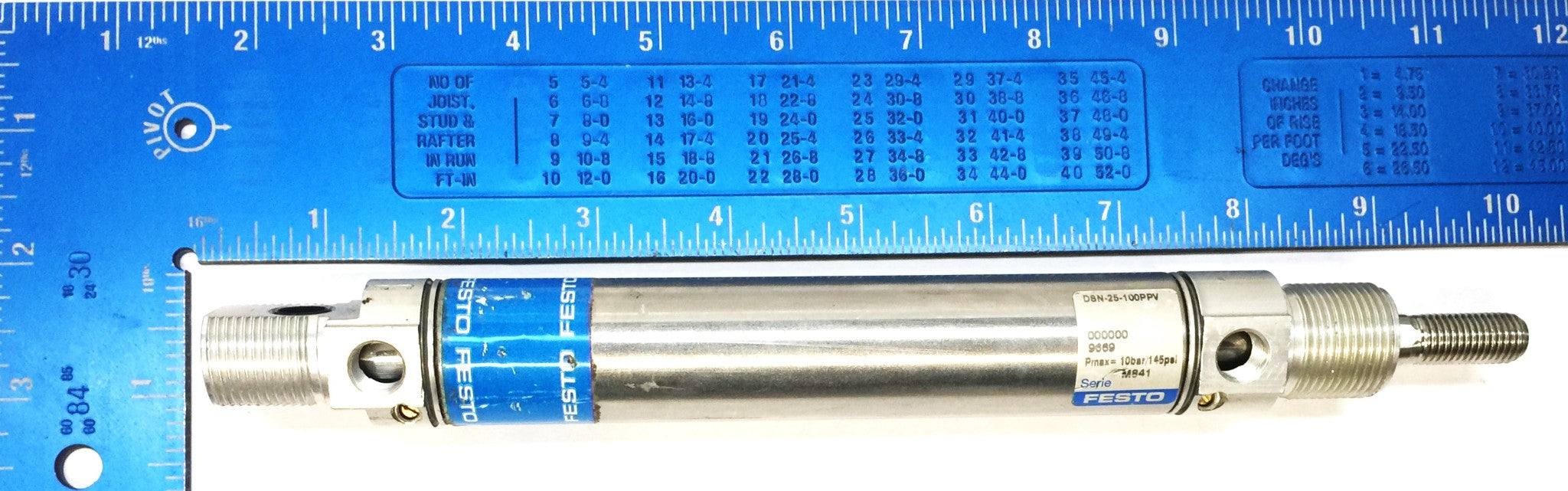 Festo Stainless Pneumatic Air Cylinder DSN-25-100-PPV NOS