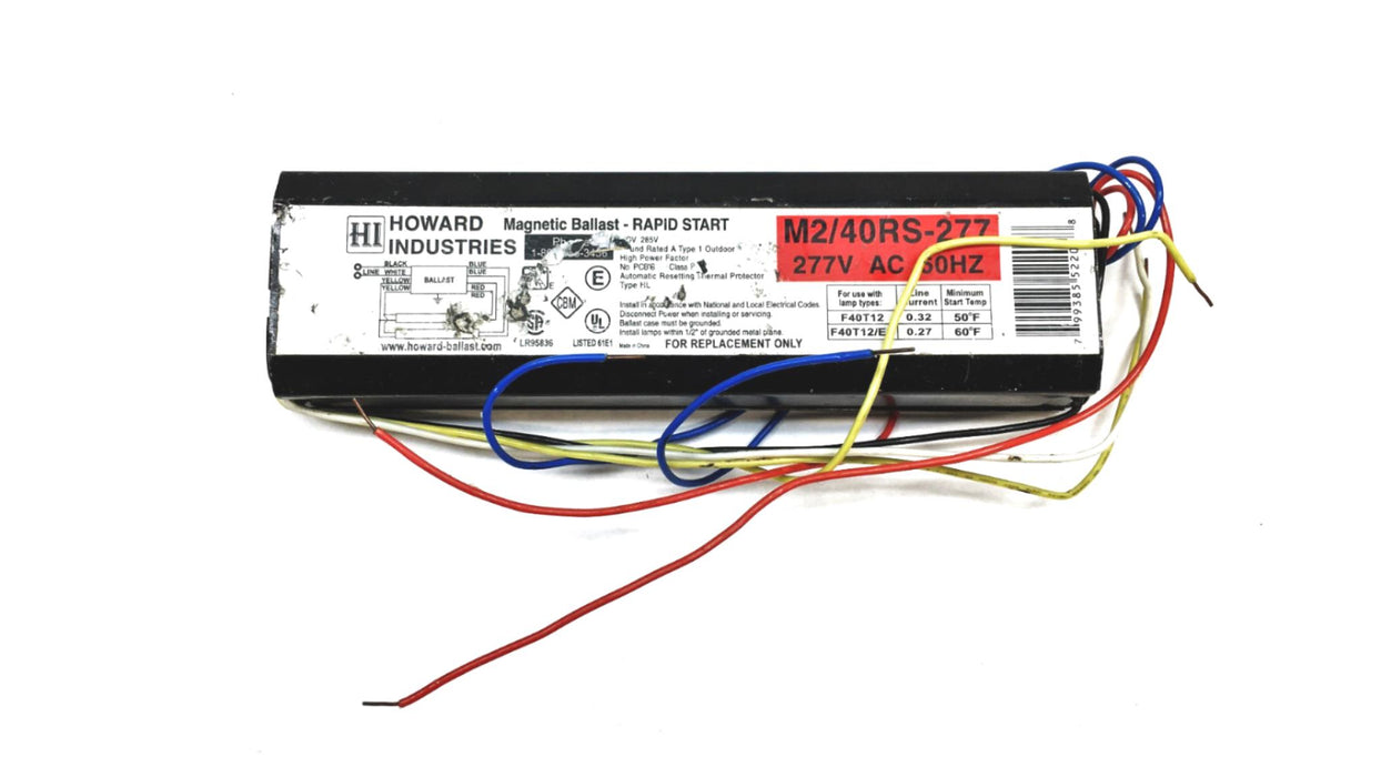 Howard Industries Magnetic Ballast Rapid Start M240RS-277 USED