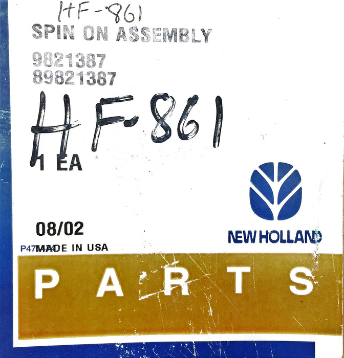 Spin-On Filter for Case New Holland/CNH 89821387 (9821387) NOS
