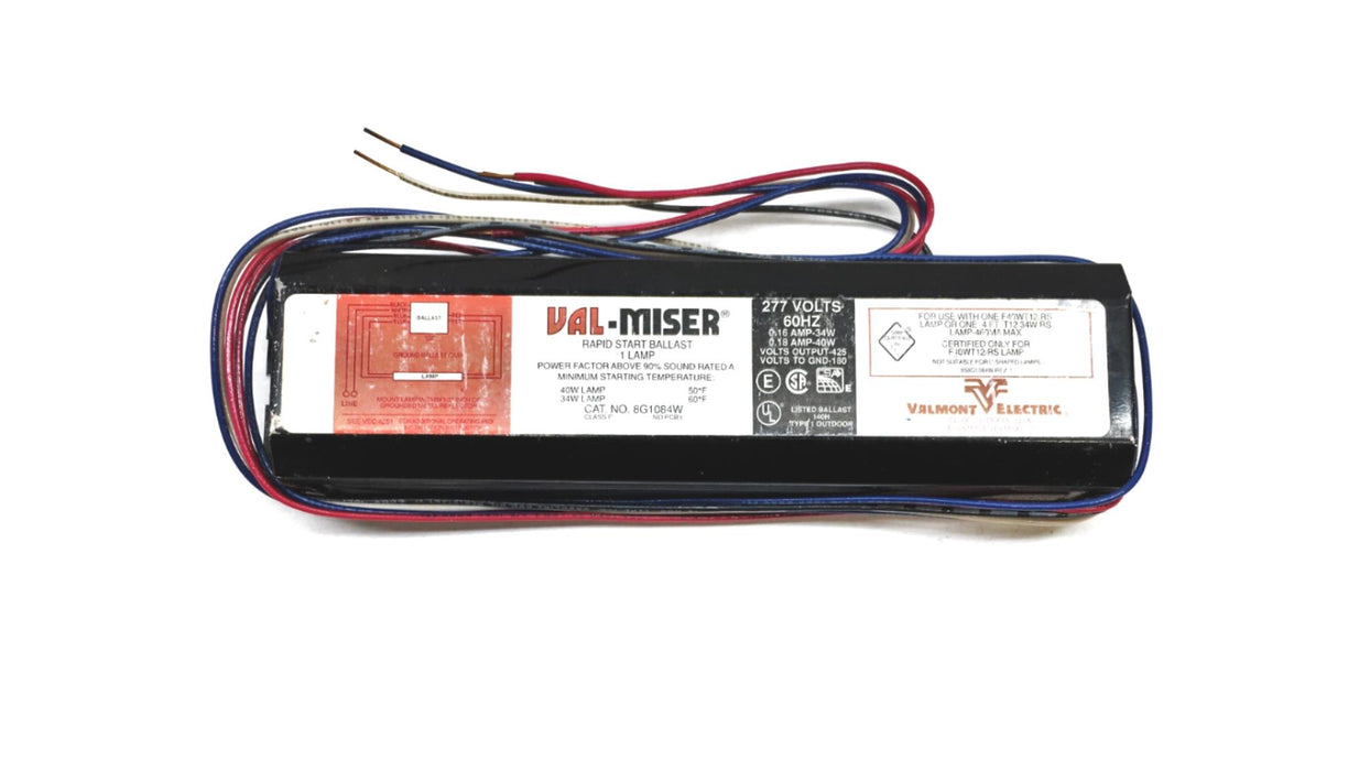 Valmont Electric Fluorescent Lamp Ballast 8G1084W NOS