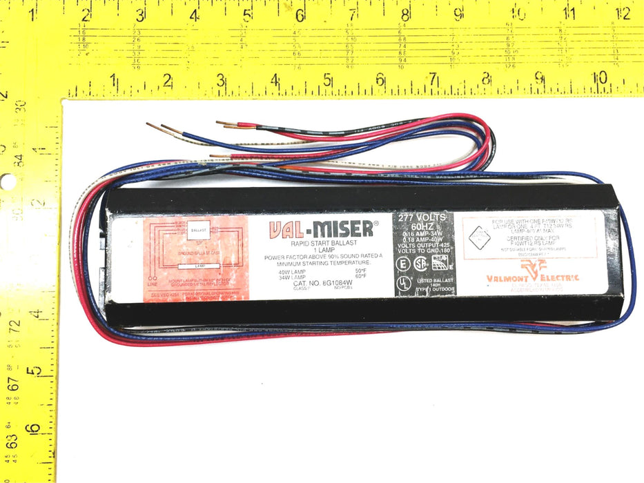 Valmont Electric Fluorescent Lamp Ballast 8G1084W NOS