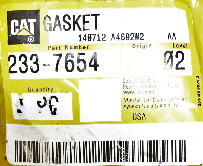 Caterpillar/CAT Gasket 233-7654 [Lot of 3] NOS