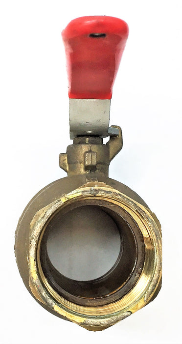 UNBRANDED 150WSP/600 WOG 2-1/4" Brass Shut-Off Ball Valve USED