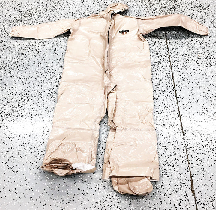 Lakeland ChemMAX 4 2XL Tan Coverall With Hood And Boots C4T165T [Lot of 3] NOS