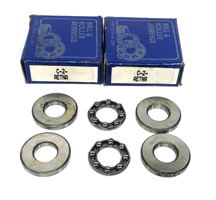 Aetna Thrust Ball Bearing C-2 [Lot of 2] NOS