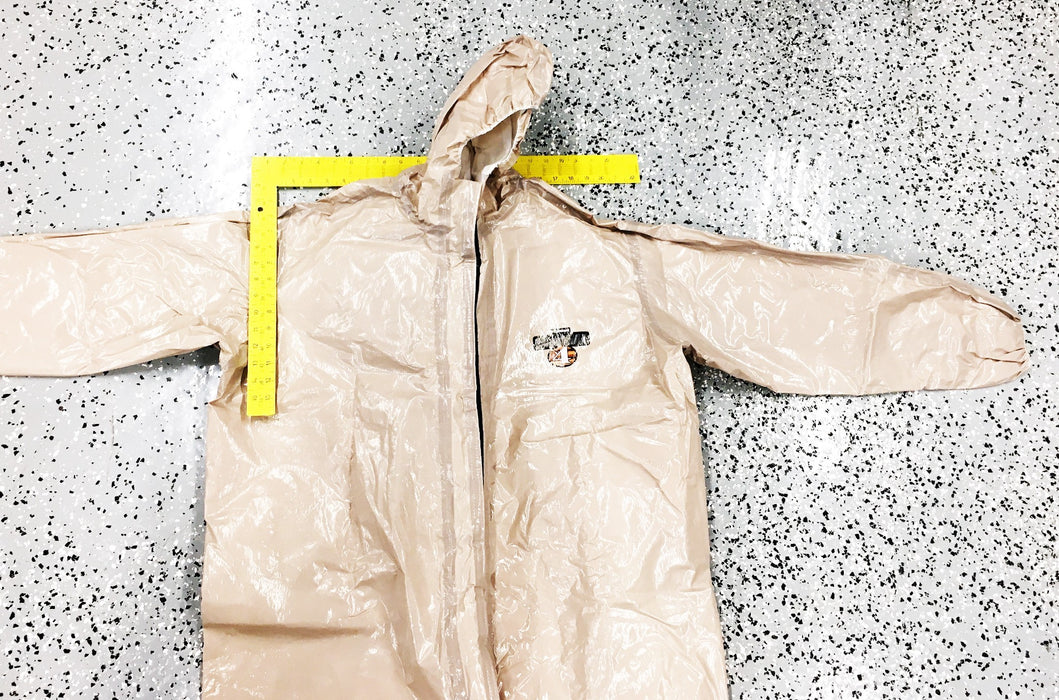 Lakeland ChemMAX 4 2XL Tan Coverall With Hood And Boots C4T165T [Lot of 3] NOS