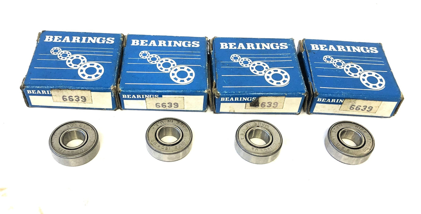 Nice Double Shielded Single Row Ball Bearing 1604-DC [Lot of 4] NOS
