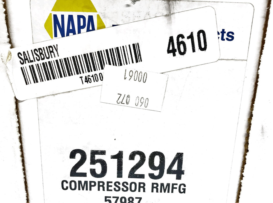 NAPA Re-Manufactured A/C Compressor Assembly 251294 NOS