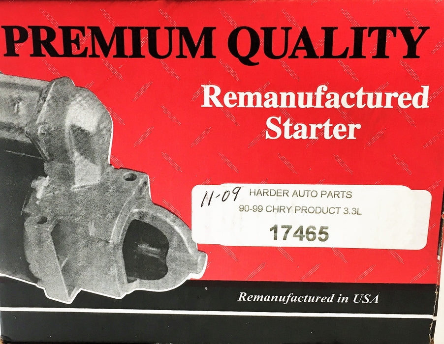 Premium Quality Starter 17465 REMANUFACTURED