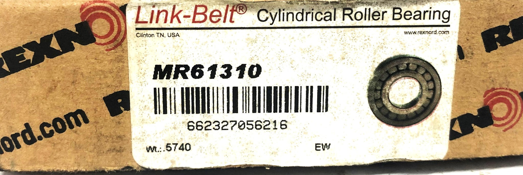 Link-Belt  Inner Ring For Cylindrical Roller Bearing MR61310 NOS