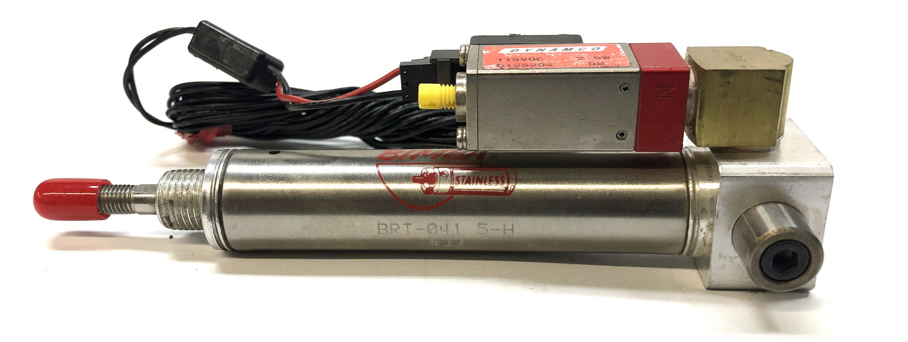 Bimba Pneumatic Cylinder With Dynamco Pneumatic Valve BRT-041.5-H/D125204 NOS