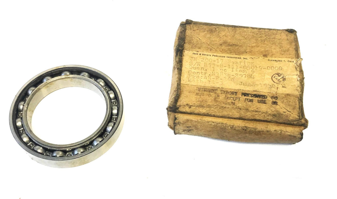 Jack And Heinz Single Row Ball Bearing JH200-17 NOS