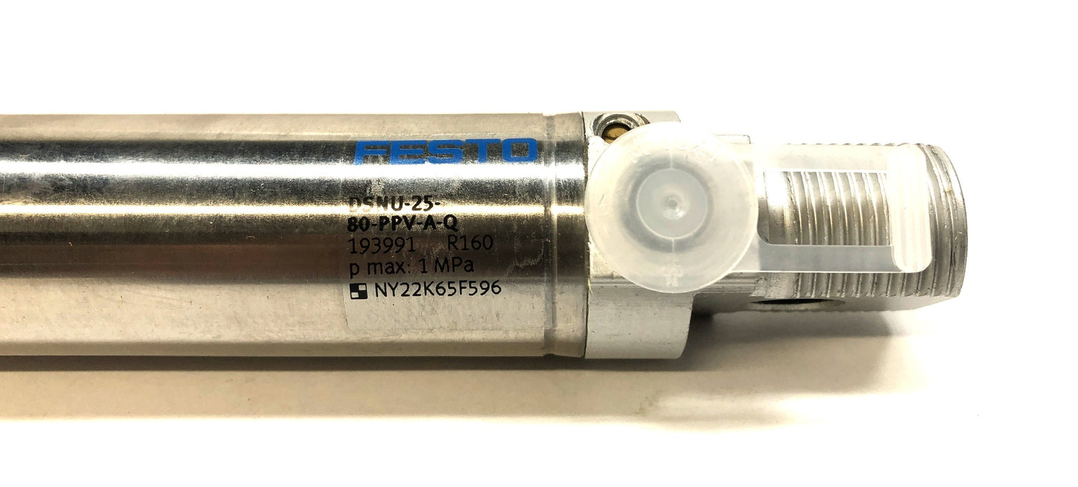Festo Round Pneumatic Air Cylinder DSNU-25-80-PPV-A-Q (193991) NOS