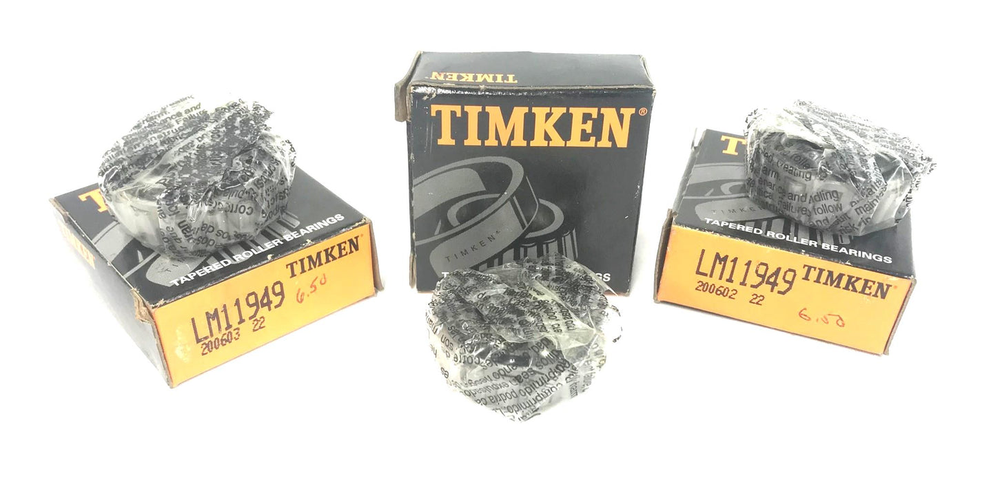 Timken Tapered Roller Bearing LM11949 [Lot of 3] NOS