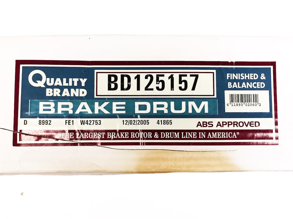 Quality Brand Disc Brake Drum 52-125157 NOS
