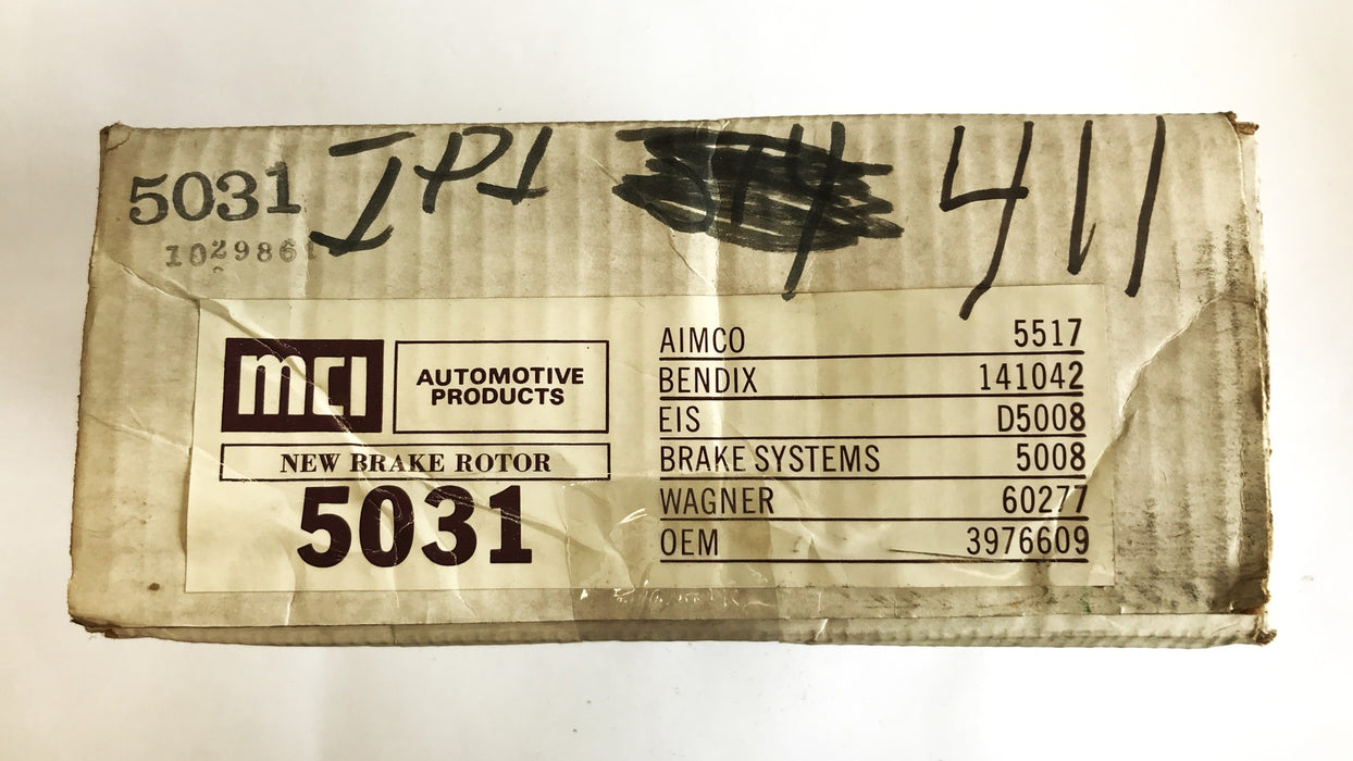 MCI Disc Brake Rotor and Hub 5031 NOS