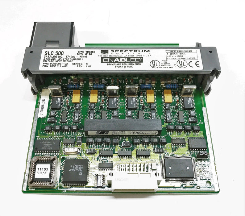 Spectrum "SLC500" SER D REV 1.02 Input Module 7746sc-INI4vi (Missing Door)