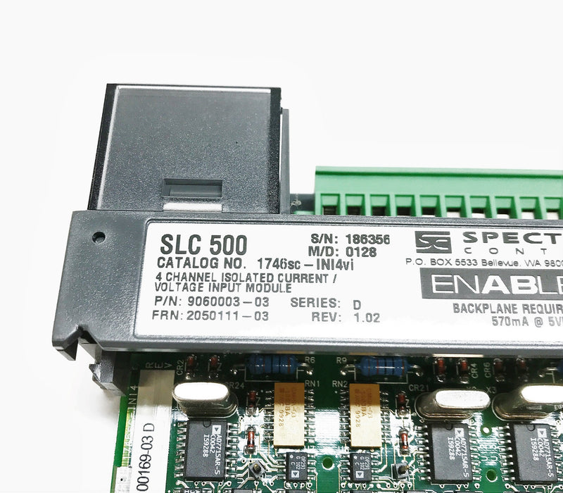 Spectrum "SLC500" SER D REV 1.02 Input Module 7746sc-INI4vi (Missing Door)