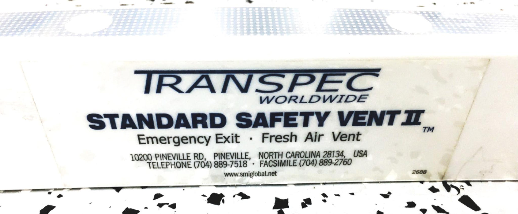 Transpec Standard Safety Vent II Emergency Hatch Frame Only 2688 NOS