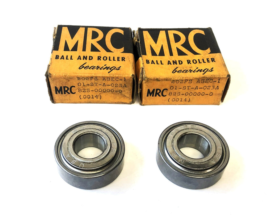 MRC ABEC 1 Shielded Ball Bearing 202FS [Lot of 2] NOS