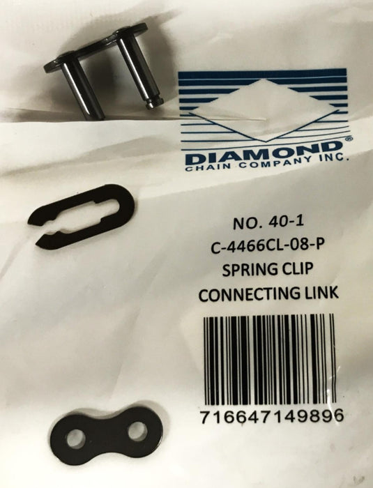 Diamond Chain Roller Chain Master Connecting Link C-4466CL-08-P [Lot of 6] NOS