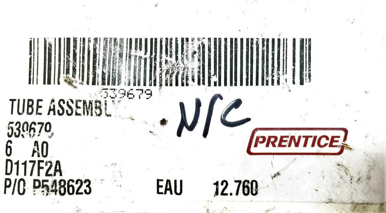 Prentice Tube Assembly 539679 NOS