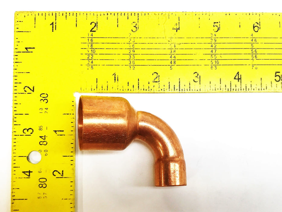 Unbranded 1" Seat x 1/2" Sweat Copper Reducing Elbow [Lot of 3] NOS