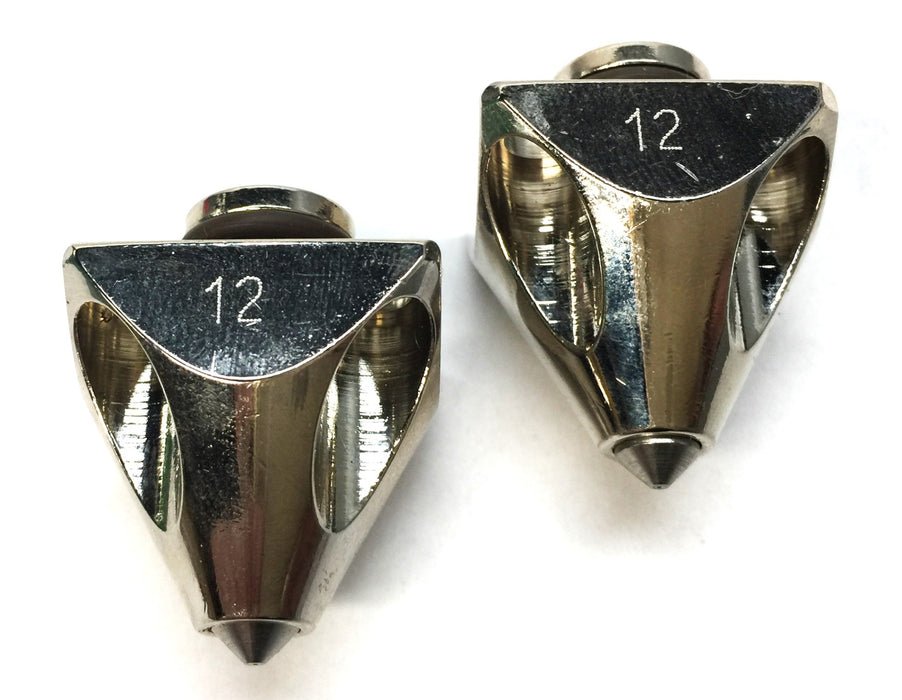 Unbranded Chrome Hot Melt Spray Nozzle 12 [Lot of 2] NOS