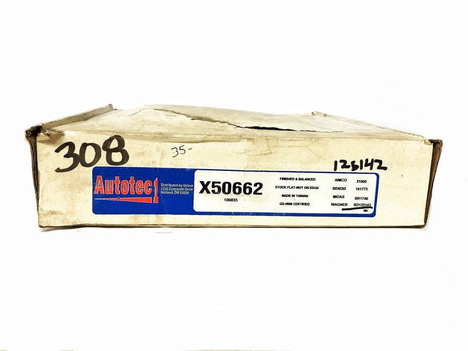 Autotec1 Disc Brake Rotor X50662 NOS