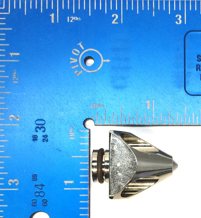Unbranded Chrome Hot Melt Spray Nozzle 12 [Lot of 2] NOS