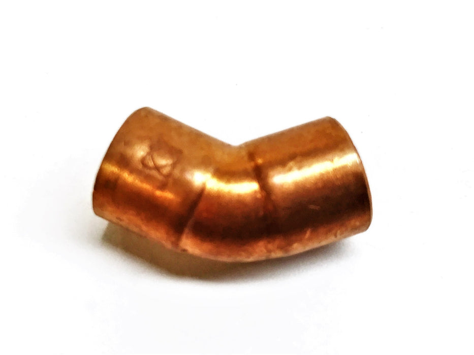 Unbranded 1/2" Sweat 45 Degree Copper Elbow Coupling [Lot of 7] NOS