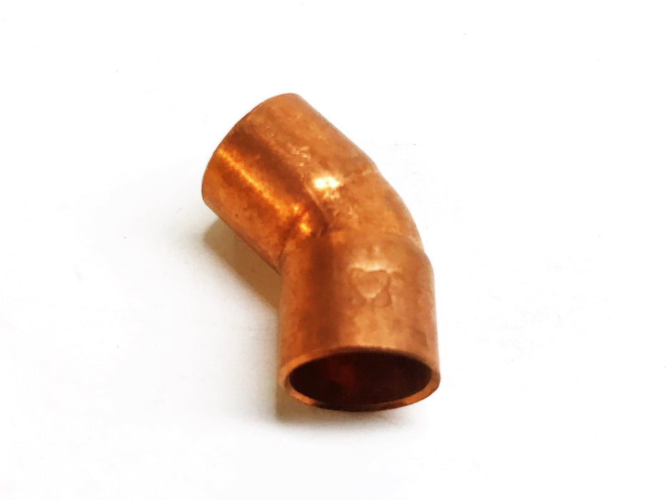 Unbranded 1/2" Sweat 45 Degree Copper Elbow Coupling [Lot of 7] NOS