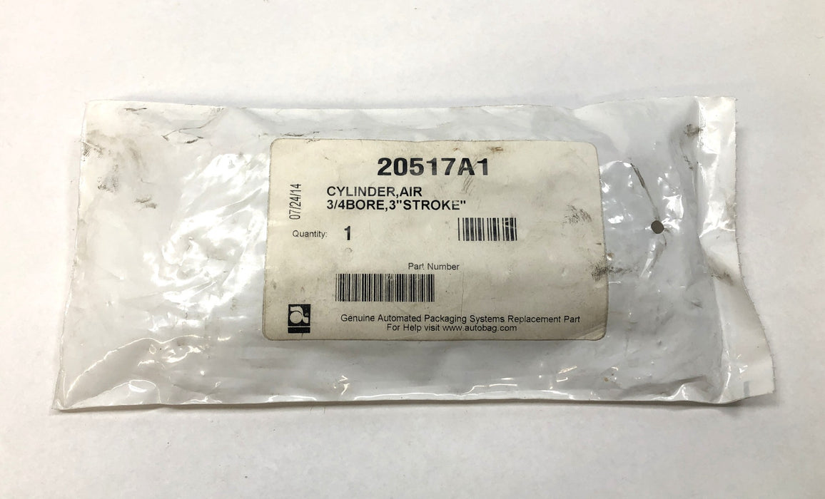 Automated Packaging Systems Pneumatic Air Cylinder 20517A1 NOS
