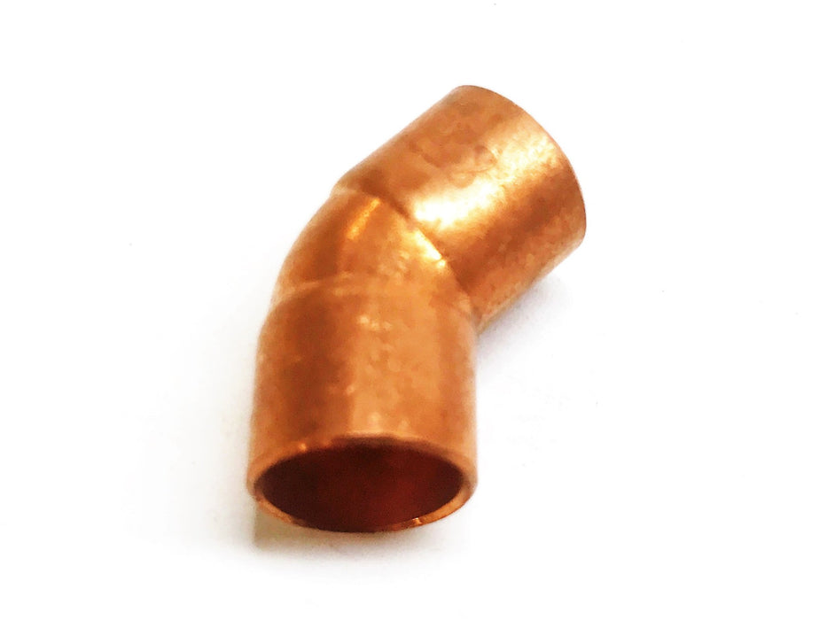 Unbranded 1/2" Sweat 45 Degree Copper Elbow Coupling [Lot of 7] NOS