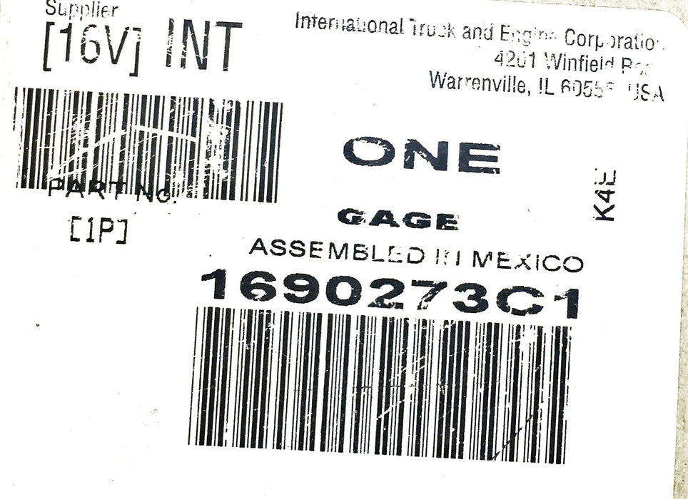 International/Navistar Fuel Gauge 1690273C1 NOS