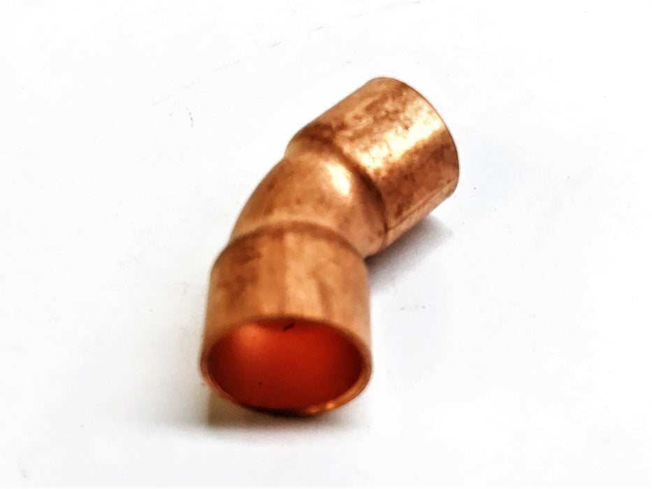 Unbranded 1/2" Sweat 45 Degree Copper Elbow Coupling [Lot of 27] NOS