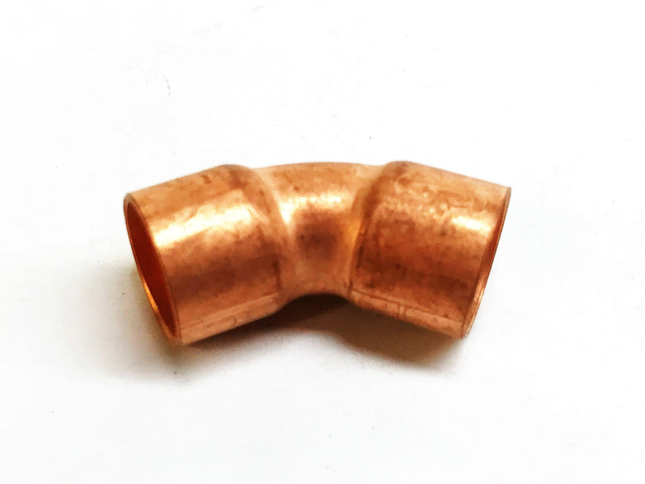 Unbranded 1/2" Sweat 45 Degree Copper Elbow Coupling [Lot of 27] NOS