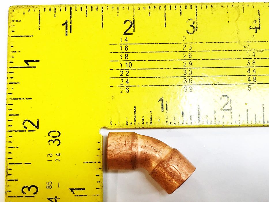 Unbranded 1/2" Sweat 45 Degree Copper Elbow Coupling [Lot of 27] NOS