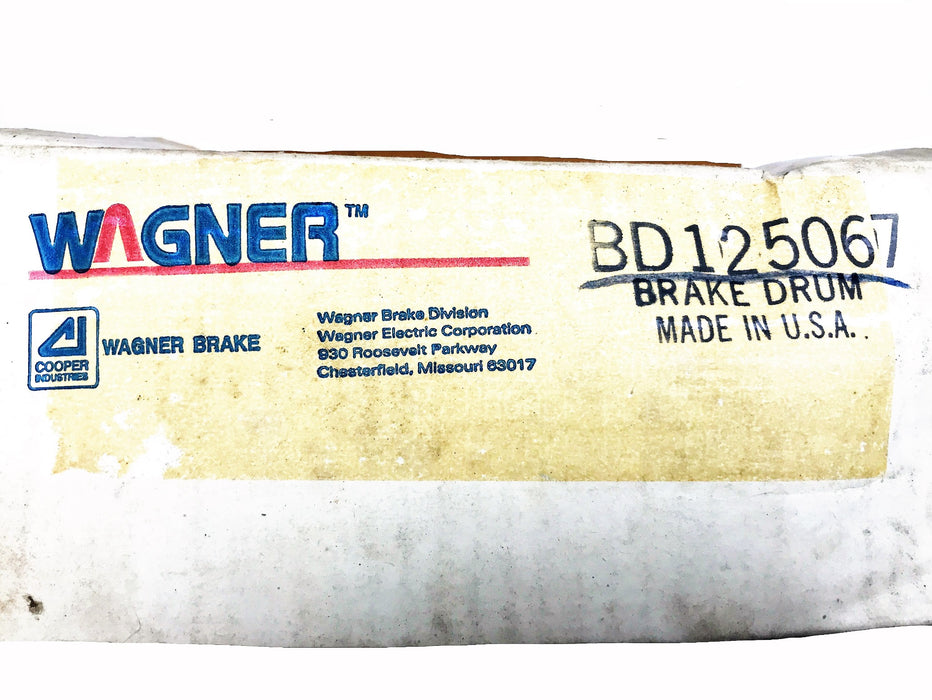 Wagner Brake Drum BD-125067 NOS